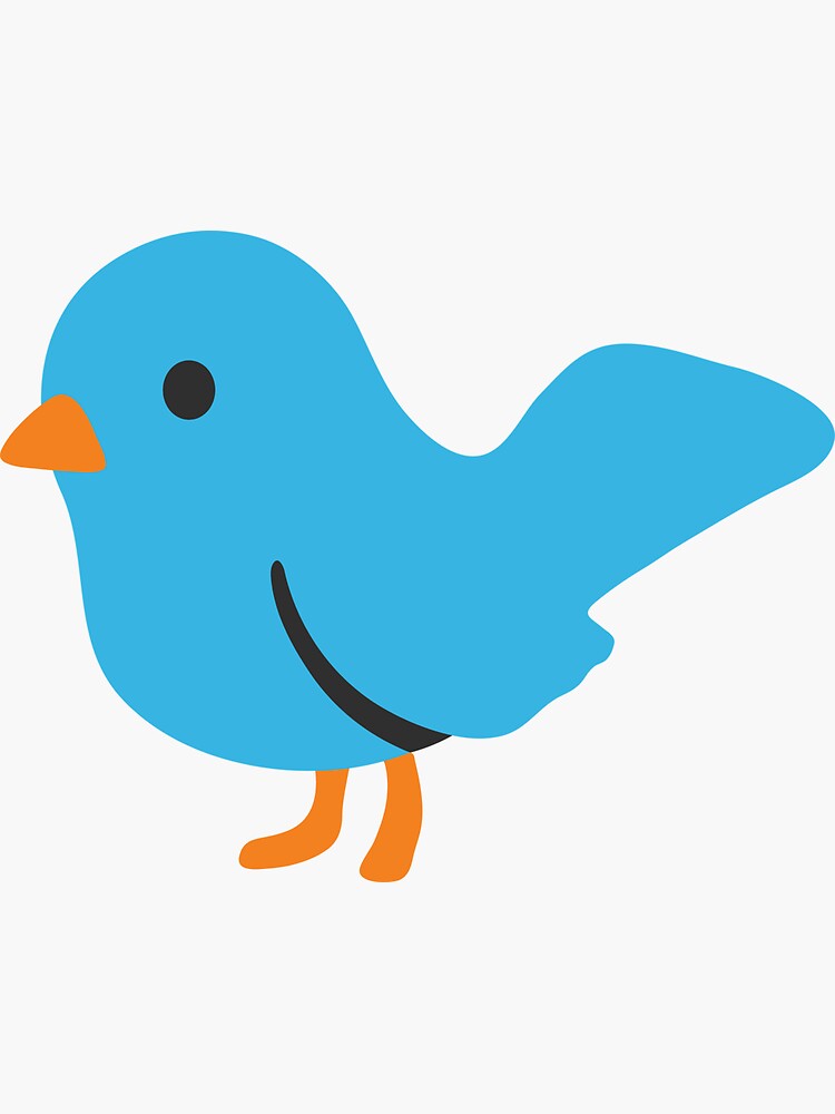 "Blue Bird Android Emoji" Sticker for Sale by Noto57 Redbubble