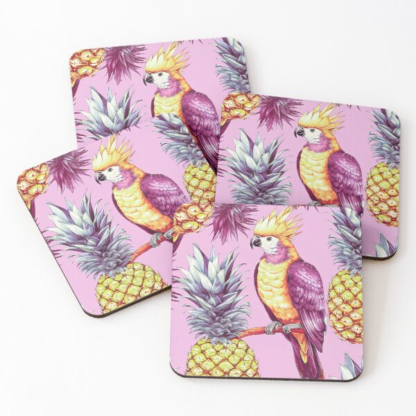 Item preview, Pink Paradiso, Pink Parrot Decor, Pink Tropical Art designed and sold by SusannesArtShop.