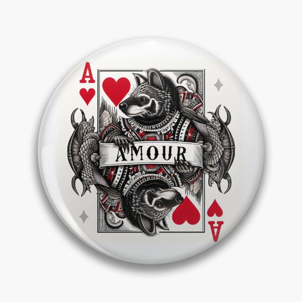 Item preview, Bearcat Dragon Ace of Hearts designed and sold by Biothurgy.