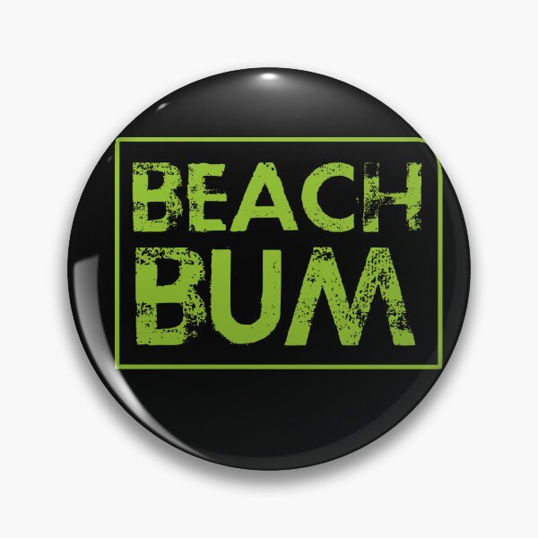 Item preview, BEACH BUM - Green tattered text. designed and sold by WhiteShirtGuy.