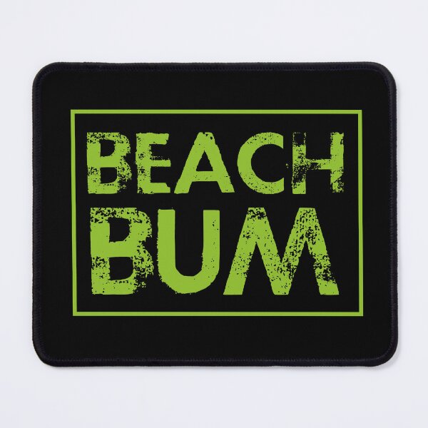 Item preview, BEACH BUM - Green tattered text. designed and sold by WhiteShirtGuy.