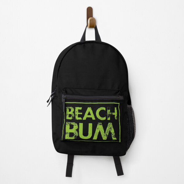 Item preview, BEACH BUM - Green tattered text. designed and sold by WhiteShirtGuy.