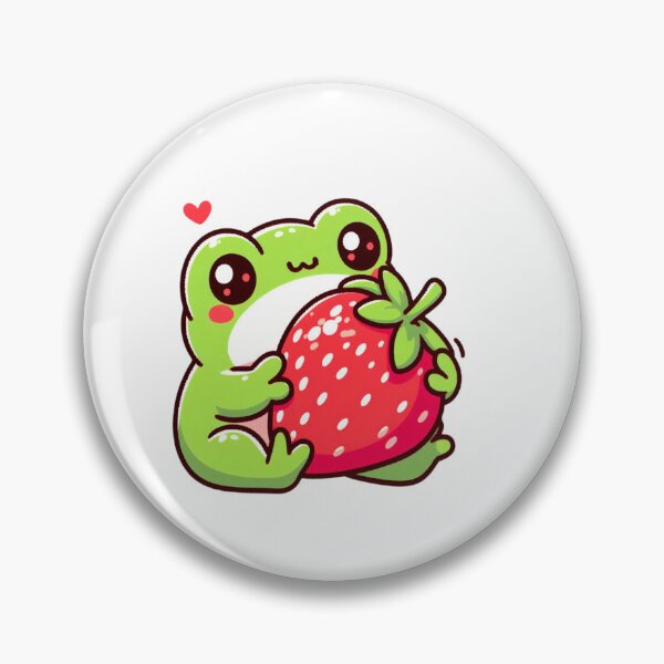 Item preview,  Kiwaii Frog With Strawberry Card designed and sold by Tamer ⭐⭐⭐⭐⭐.