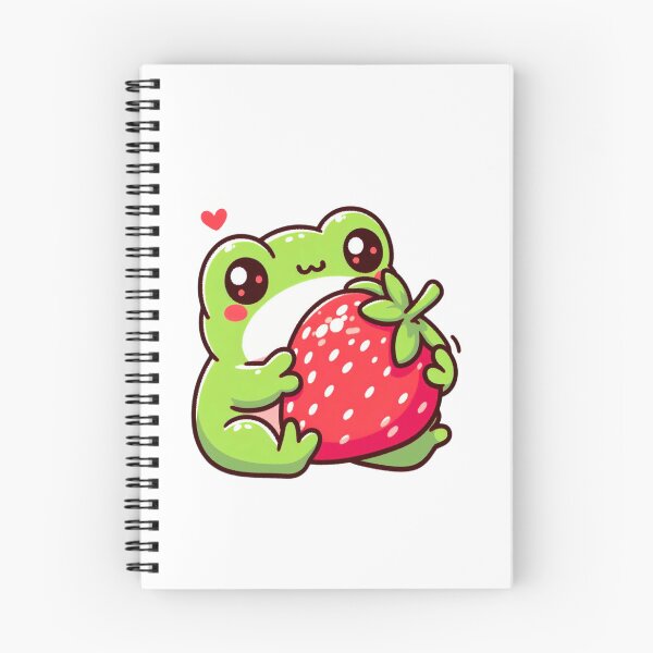 Item preview,  Kiwaii Frog With Strawberry Card designed and sold by Tamer ⭐⭐⭐⭐⭐.