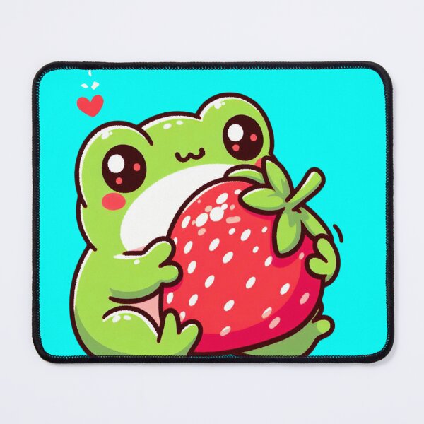 Item preview,  Kiwaii Frog With Strawberry Card designed and sold by Tamer ⭐⭐⭐⭐⭐.