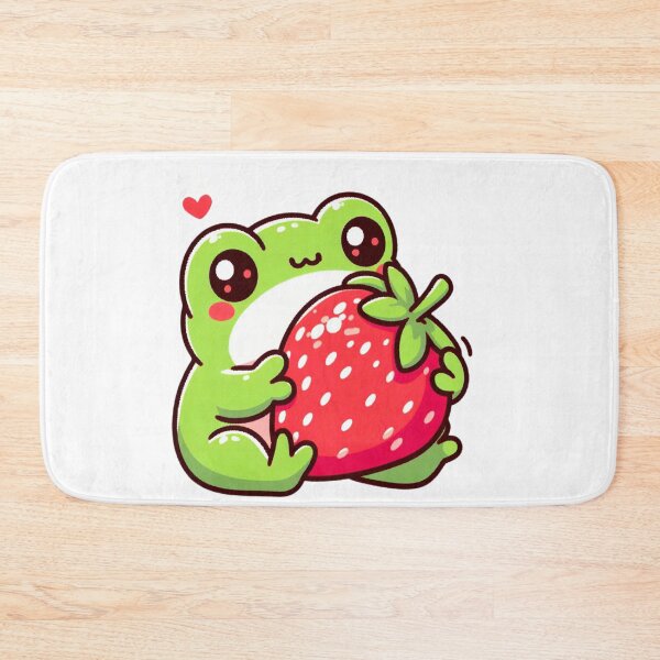 Item preview,  Kiwaii Frog With Strawberry Card designed and sold by Tamer ⭐⭐⭐⭐⭐.