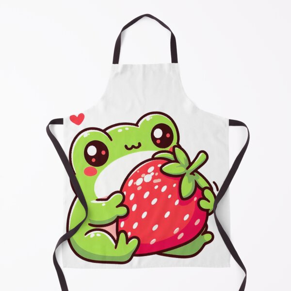 Item preview, Kiwaii Frog With Strawberry Card designed and sold by Tamer ⭐⭐⭐⭐⭐.