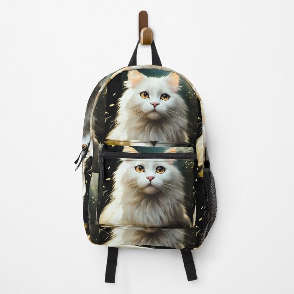 Item preview, young long-haired white cat with two paws forward designed and sold by janjacbu.