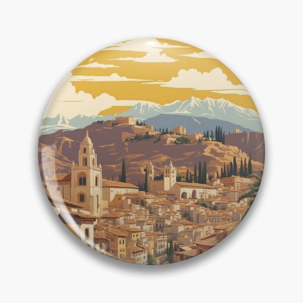 Item preview, Granada Spain Tourism Vintage Poster designed and sold by TravelersGems.