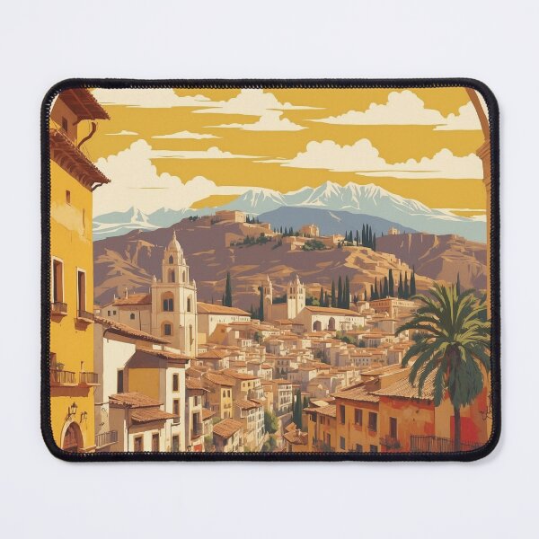 Item preview, Granada Spain Tourism Vintage Poster designed and sold by TravelersGems.