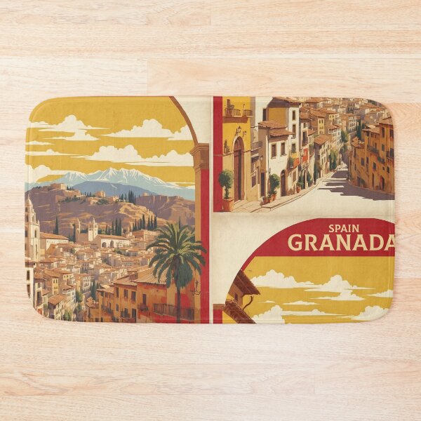 Item preview, Granada Spain Tourism Vintage Poster designed and sold by TravelersGems.