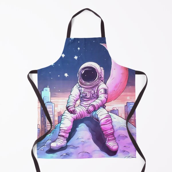 Item preview, Cosmic Contemplation Above a Twilight City designed and sold by kneilingprints.