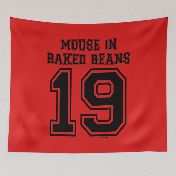 Item preview, Mouse In Baked Beans Jersey (Black Version) designed and sold by JanGrackle.