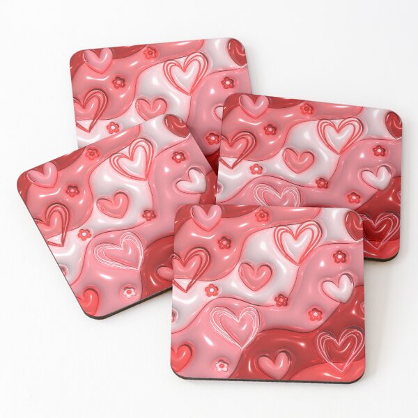 Item preview, 3D Hearts - Red and Pink designed and sold by Graphic Daisy.