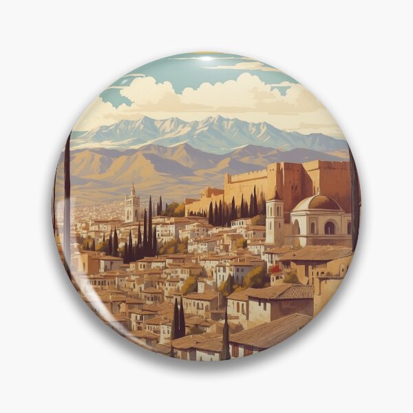 Item preview, Granada Spain Tourism Vintage Poster 2 designed and sold by TravelersGems.