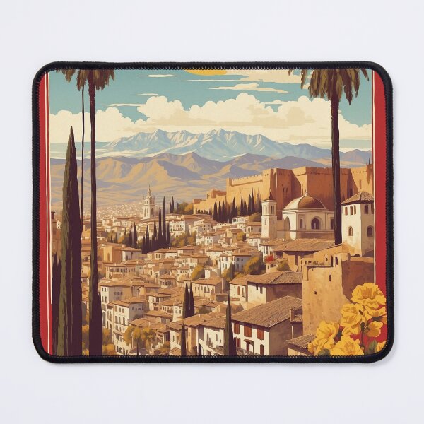 Item preview, Granada Spain Tourism Vintage Poster 2 designed and sold by TravelersGems.