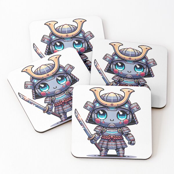 Item preview, cute robot samurai designed and sold by FerdiEverywhere.