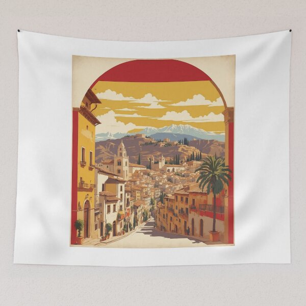 Item preview, Granada Spain Tourism Vintage Poster designed and sold by TravelersGems.