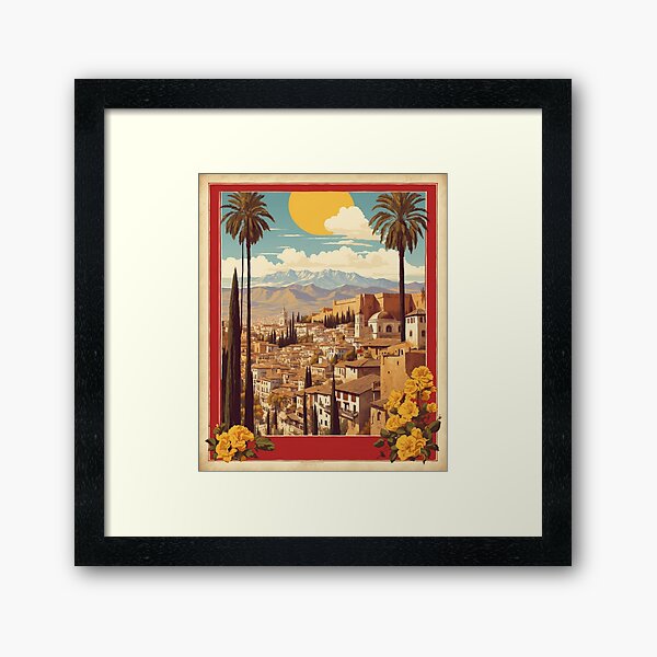 Item preview, Granada Spain Tourism Vintage Poster 3 designed and sold by TravelersGems.