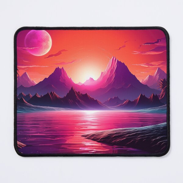 Item preview, Tropical Sunset Mirage: Synthwave Paradise designed and sold by Mullet Monkey.