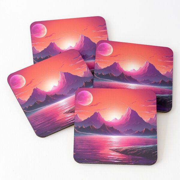 Item preview, Tropical Sunset Mirage: Synthwave Paradise designed and sold by Mullet Monkey.