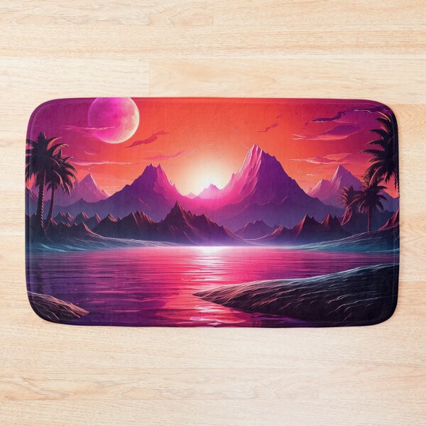 Item preview, Tropical Sunset Mirage: Synthwave Paradise designed and sold by Mullet Monkey.