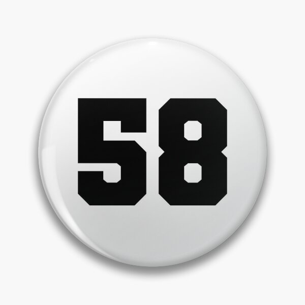 Item preview, 58, fifty eight, black, soccer league designed and sold by Numbers-Art.