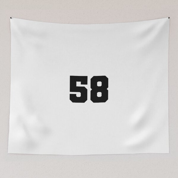 Item preview, 58, fifty eight, black, soccer league designed and sold by Numbers-Art.
