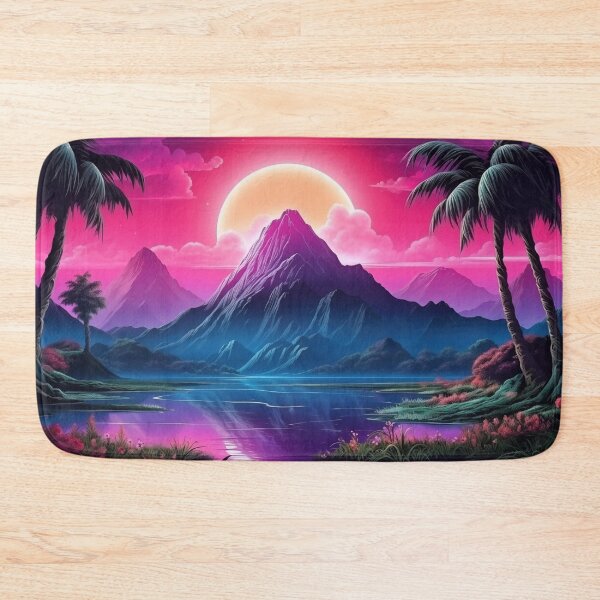 Item preview, Neon Palms Euphoria: Tropical Synthwave Resonance designed and sold by Mullet Monkey.
