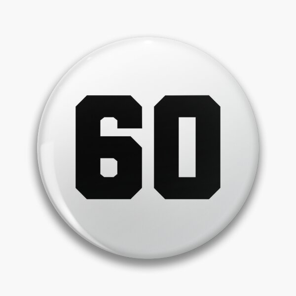 Item preview, 60, sixty, black, soccer league designed and sold by Numbers-Art.
