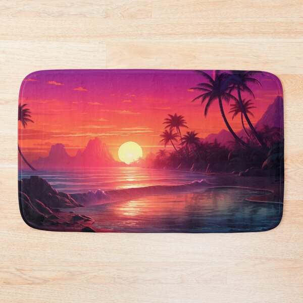 Item preview, Vivid Tropic Horizons: Ethereal Synthwave Escape designed and sold by Mullet Monkey.