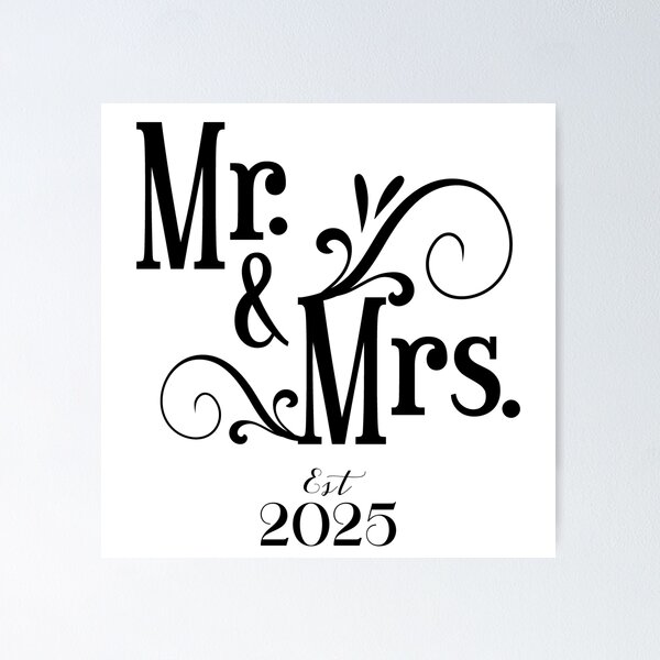 Item preview, Mr & Mrs Est 2025 designed and sold by CreativeEmpires.