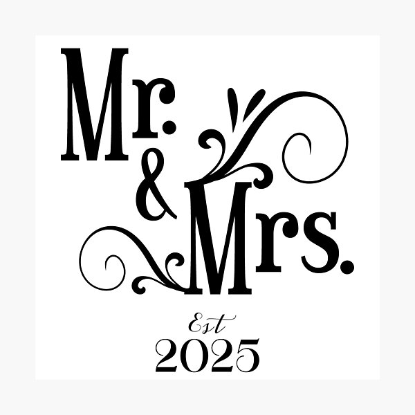 Item preview, Mr & Mrs Est 2025 designed and sold by CreativeEmpires.