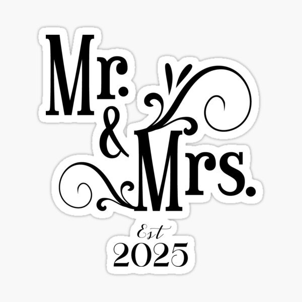 Item preview, Mr & Mrs Est 2025 designed and sold by CreativeEmpires.