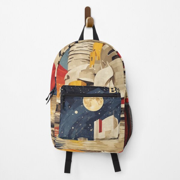 Item preview, Bilbao Guggenheim Spain Starry Night and Moon Tourism Vintage Poster designed and sold by TravelersGems.