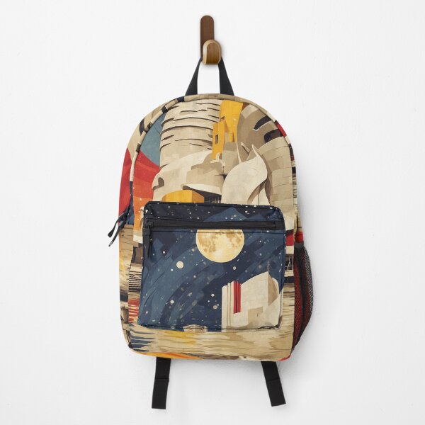 Item preview, Bilbao Guggenheim Spain Starry Night and Moon Tourism Vintage Poster designed and sold by TravelersGems.