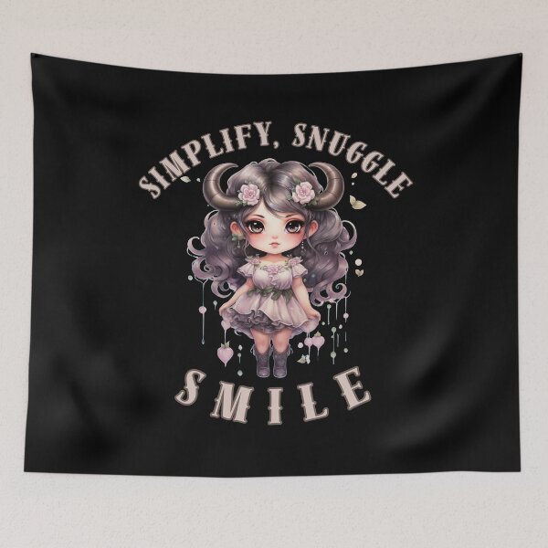 Item preview, Simplify, Snuggle, Smile. taurus zodiac sign designed and sold by ZodiacWonders.