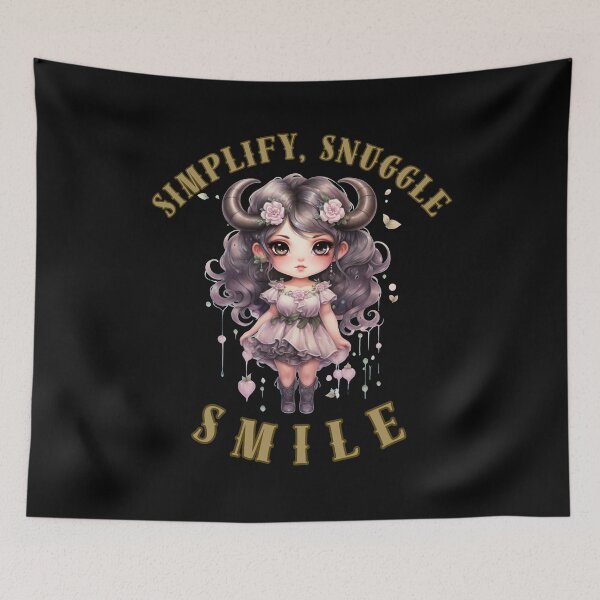 Item preview, Simplify, Snuggle, Smile. taurus horoscope designed and sold by ZodiacWonders.