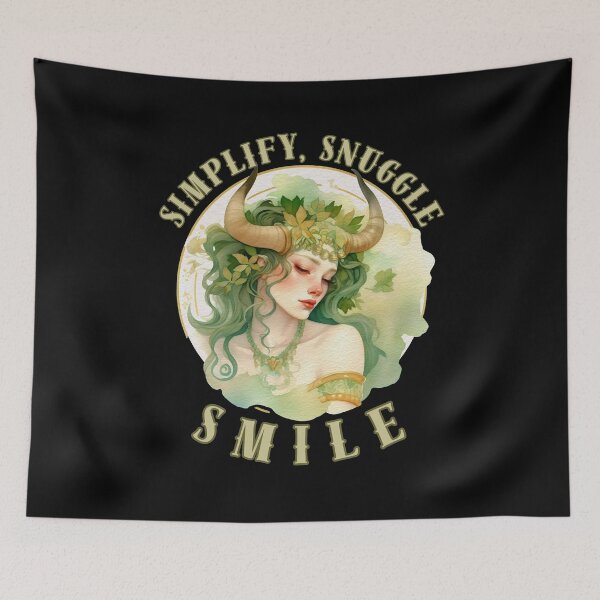 Item preview, Simplify, Snuggle, Smile. cute taurus designed and sold by ZodiacWonders.