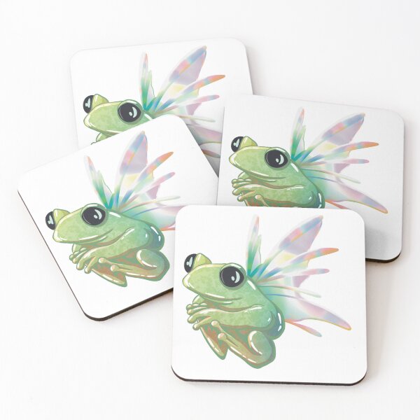 Toadally Adorable: Fairycore Frog Coasters (Set of 4)