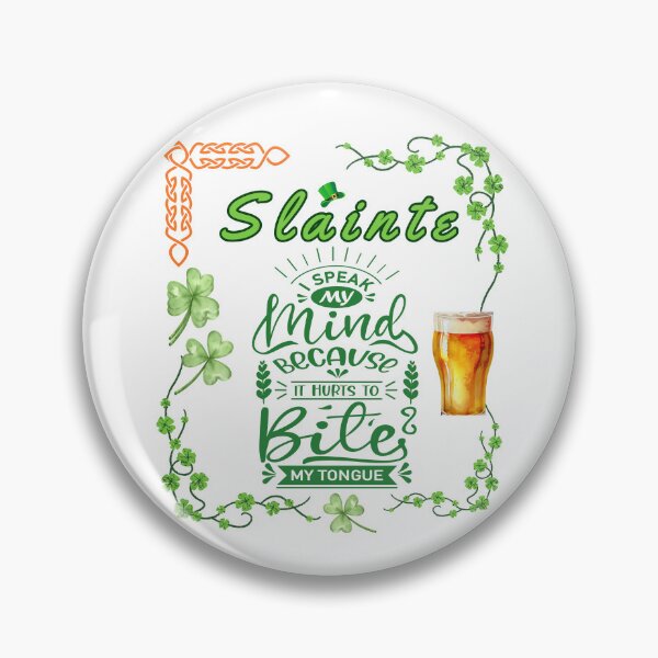 Item preview, funny Irish gifts, bite my tongue. designed and sold by MCanderart.