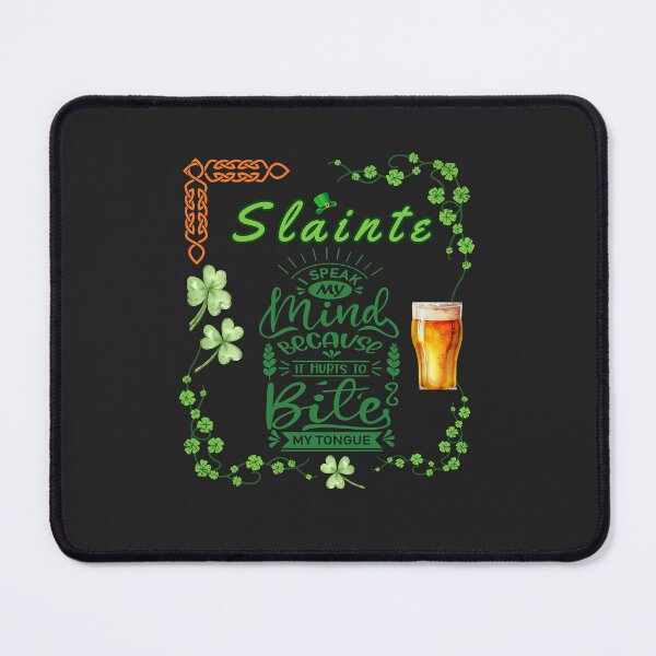 Item preview, funny Irish gifts, bite my tongue. designed and sold by MCanderart.
