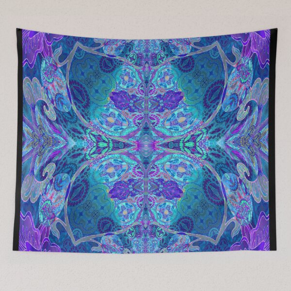 Item preview, Aqua and Purple Mermaid Tail Abstract  designed and sold by carlitapeartree.