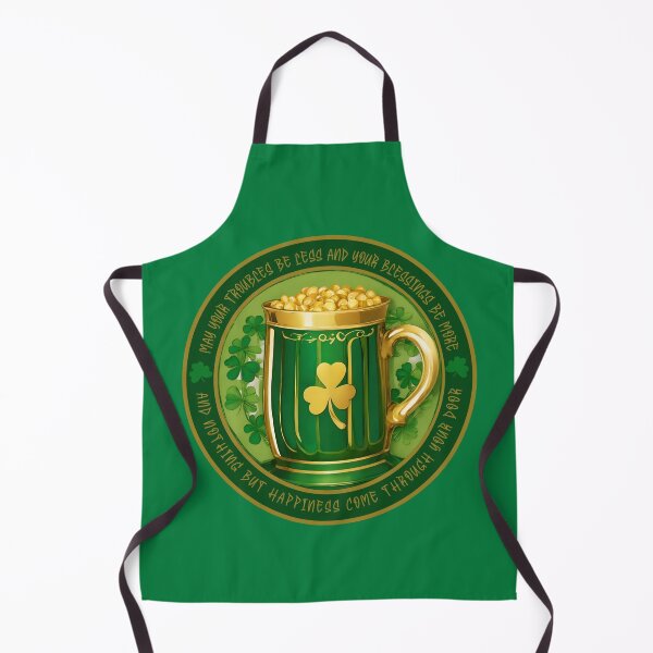 Item preview, Green Tankard with Four Leaf Clovers surrounded by Irish Blessing designed and sold by MimsTees.