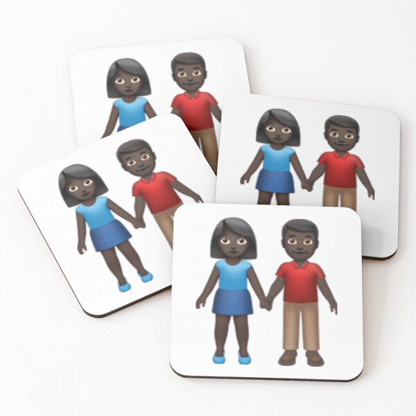 Item preview, Black Man And Woman Holding Hands Emoji designed and sold by Popular-Gifts.