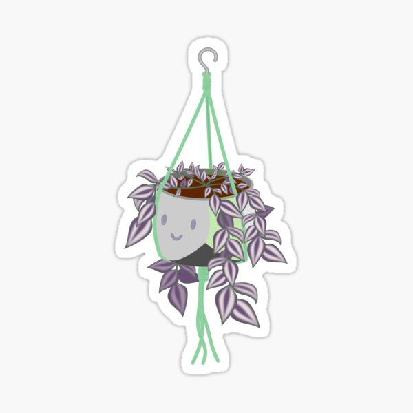 Adorable tradscantia plant happy aromantic pride pot Sticker