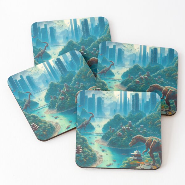 Item preview, Dinosaurs' Attack A Japanese Jurassic Age Greeting Card designed and sold by Tamer ⭐⭐⭐⭐⭐.