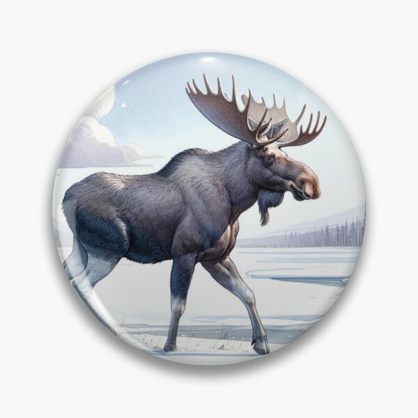 Item preview, Moose in Winter designed and sold by PulcherianArt.