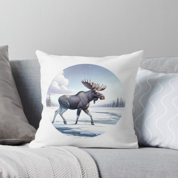 Item preview, Moose in Winter designed and sold by PulcherianArt.