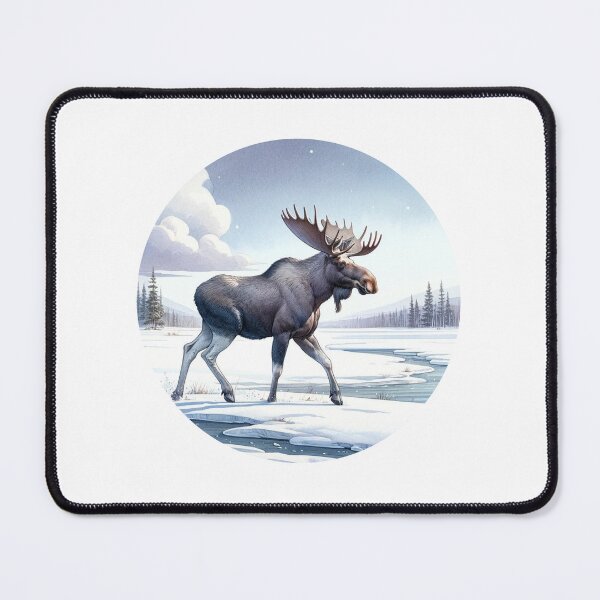 Item preview, Moose in Winter designed and sold by PulcherianArt.